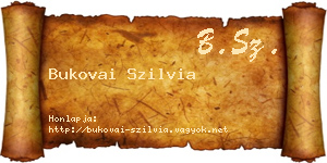 Bukovai Szilvia névjegykártya